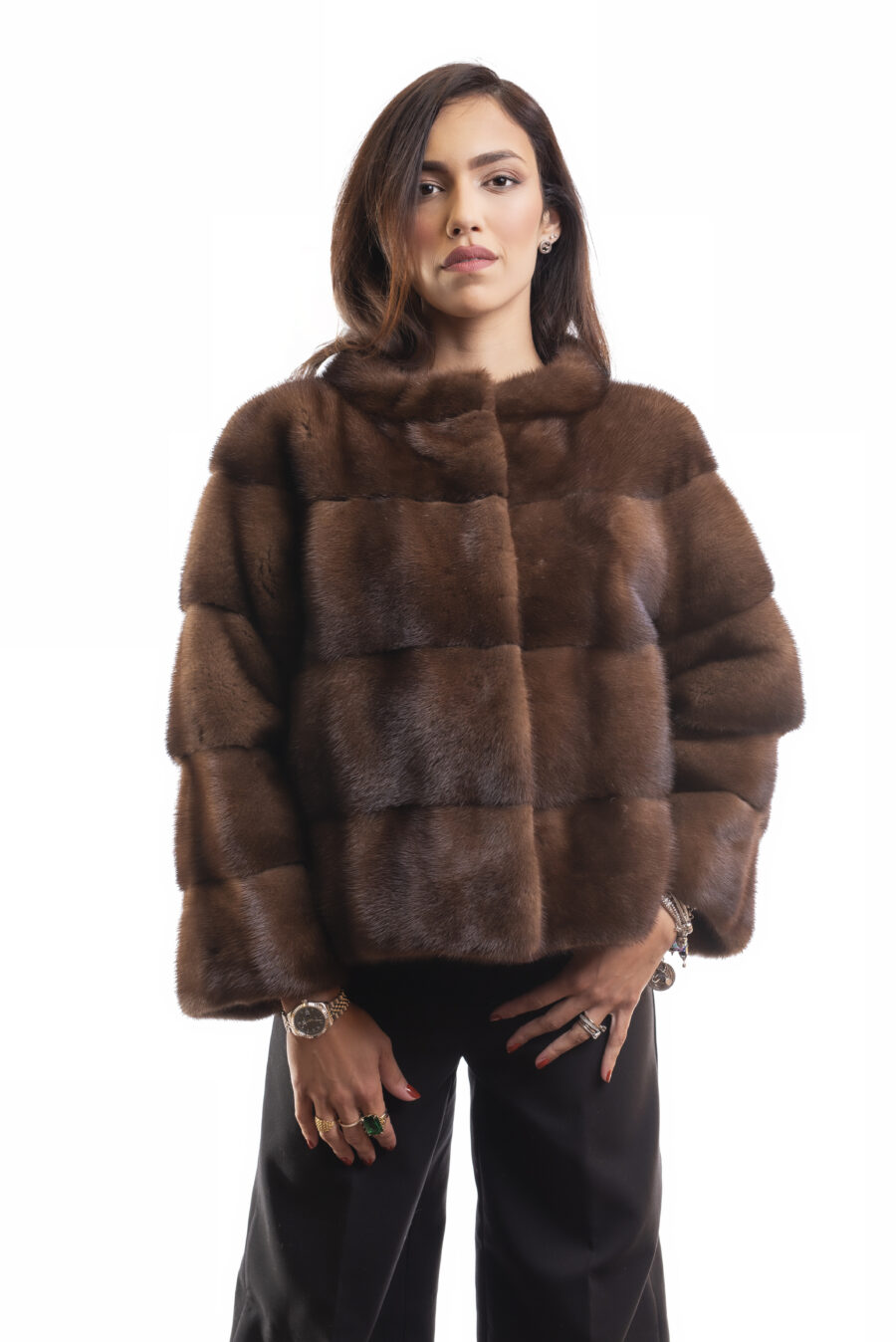 Giacchina Visone Demy Buff Naturale