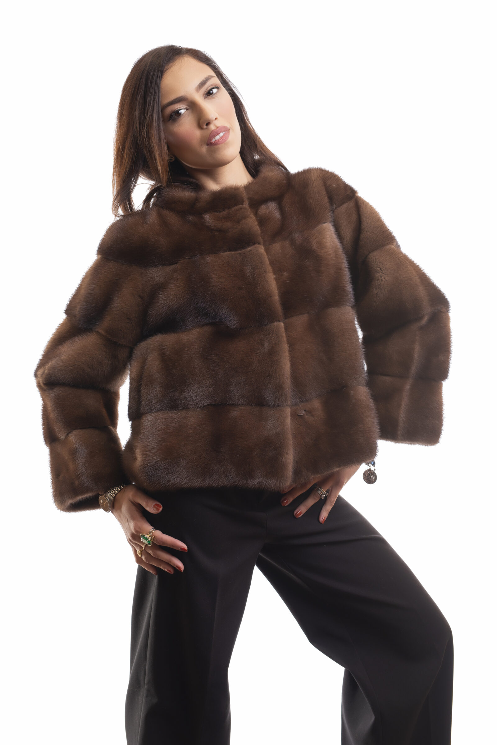 Giacchina Visone Demy Buff Naturale - immagine 2