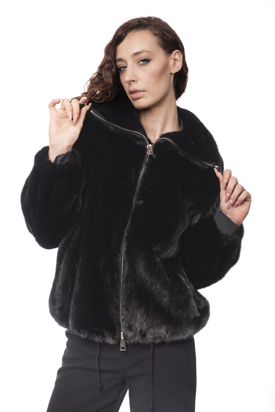 Giacca Visone Black