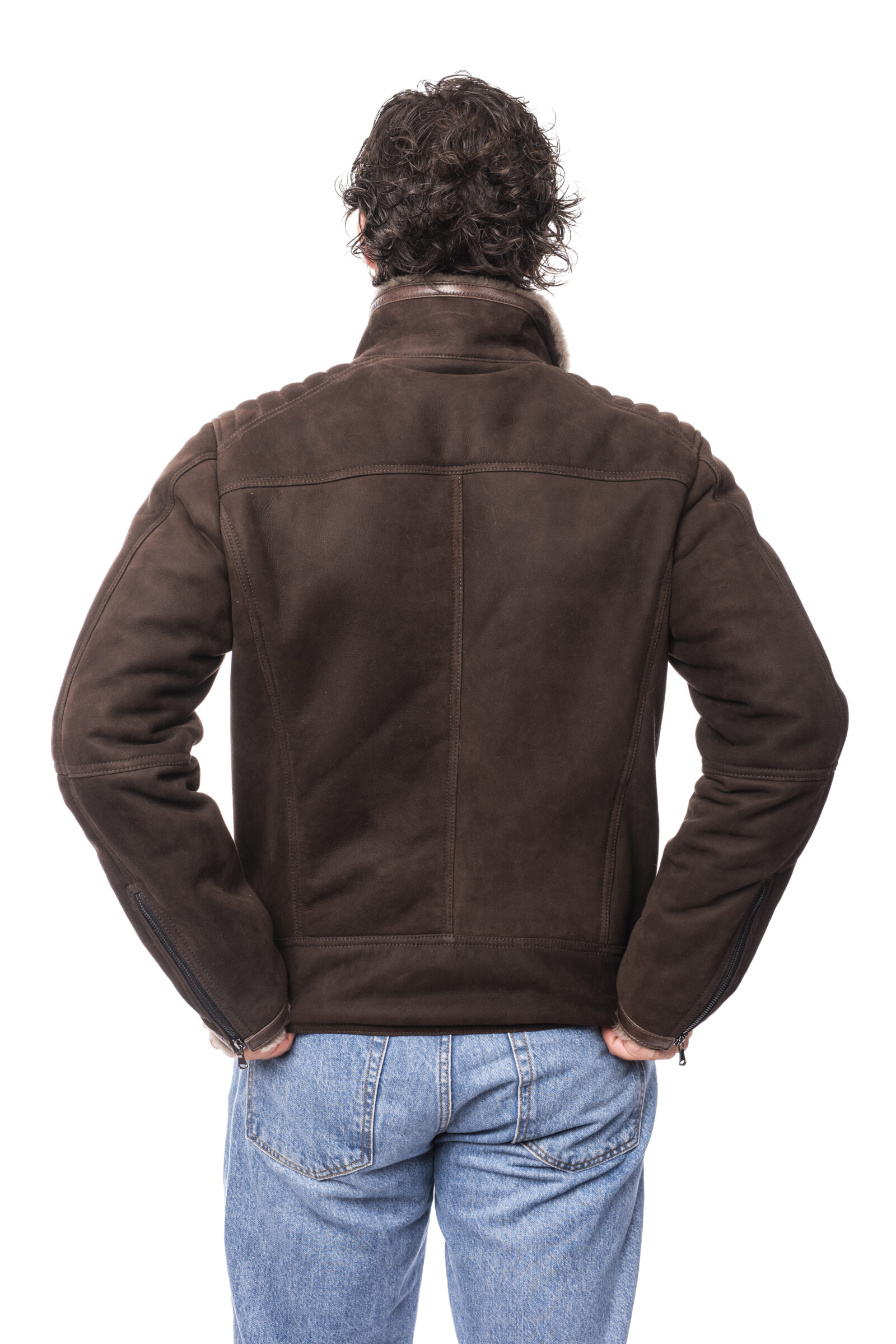 Giacca Shearling Bordini in Pelle - immagine 3